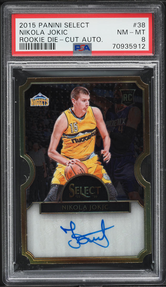 2015 Select Die-Cut Nikola Jokic ROOKIE AUTO /60 #38 PSA 8 NM-MT