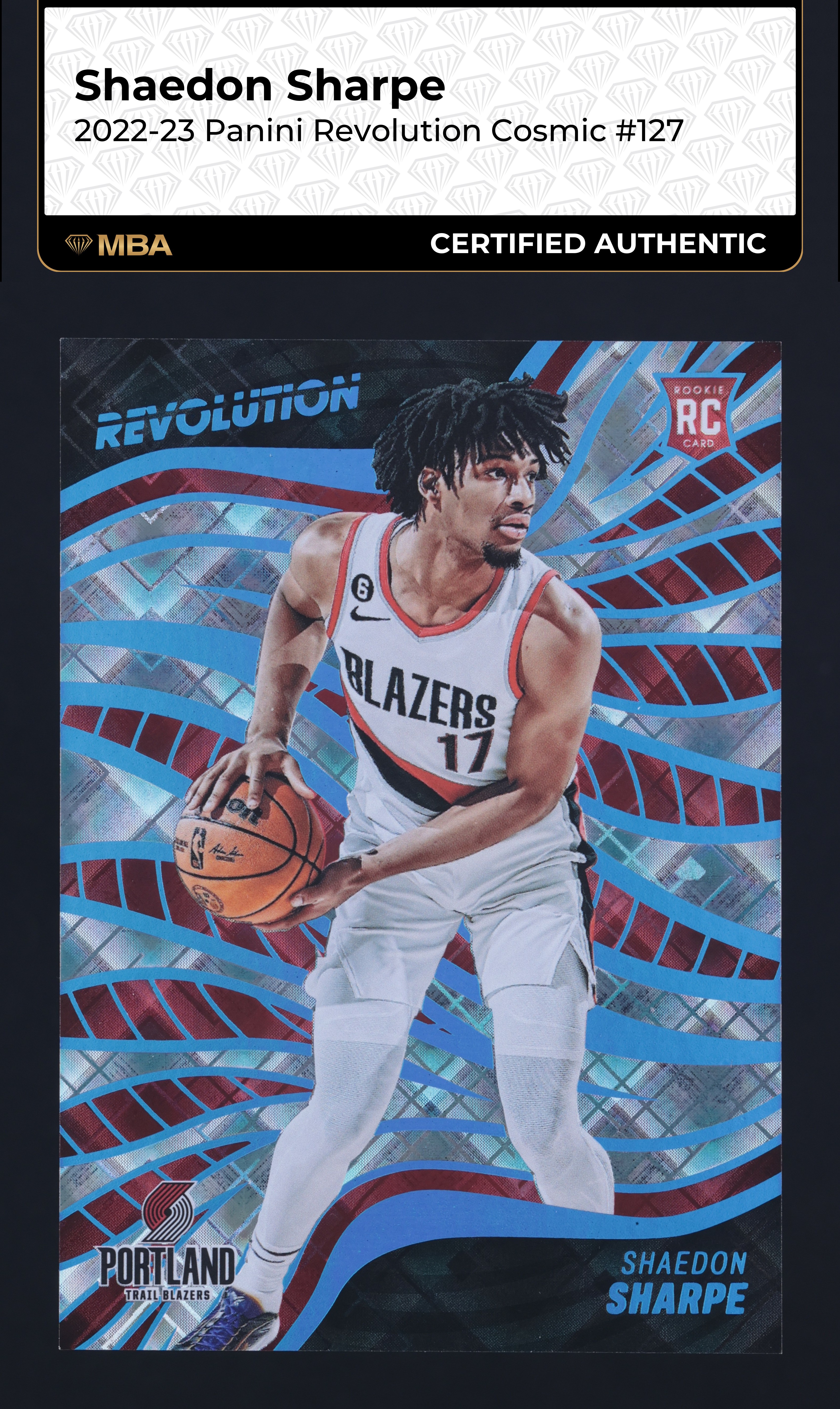 2022 Panini Revolution Cosmic Shaedon Sharpe ROOKIE /99 #127 MBA AUTH