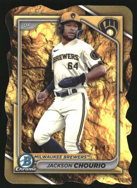 2024 Bowman Chrome Special Die Cut Variations #BCPD-140 Jackson Chourio /49