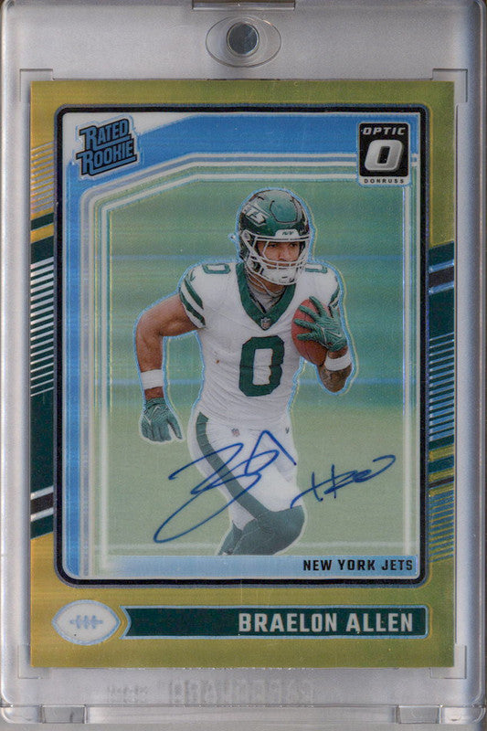 2024 Donruss Optic Rated Rookies Autographs Gold #211 Braelon Allen RC Auto /10