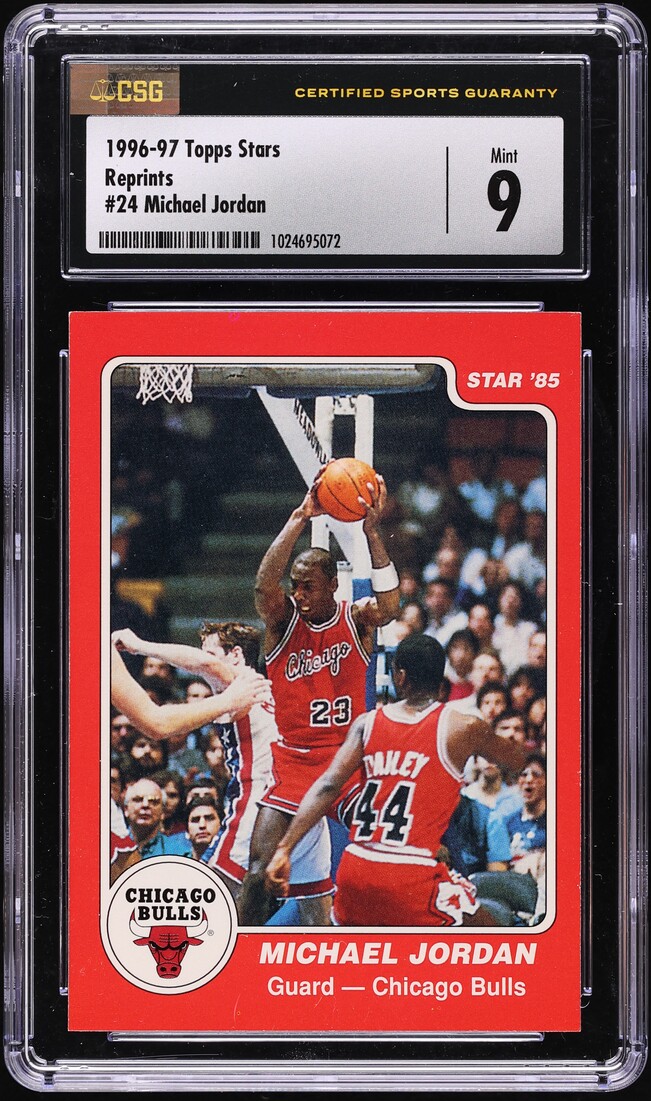 1996 Topps Stars Reprints Michael Jordan #24 CSG 9 MINT