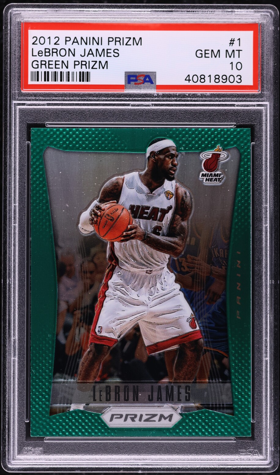 2012 Panini Prizm Green Lebron James #1 PSA 10 GEM MINT