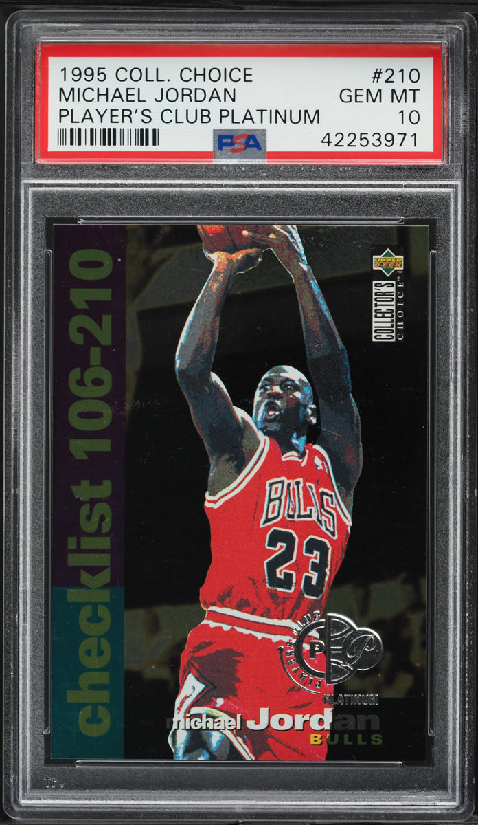 1995 Collector's Choice Players Club Platinum Michael Jordan #210 PSA 10 GEM