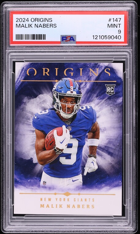 2024 Panini Origins Malik Nabers ROOKIE #147 PSA 9 MINT