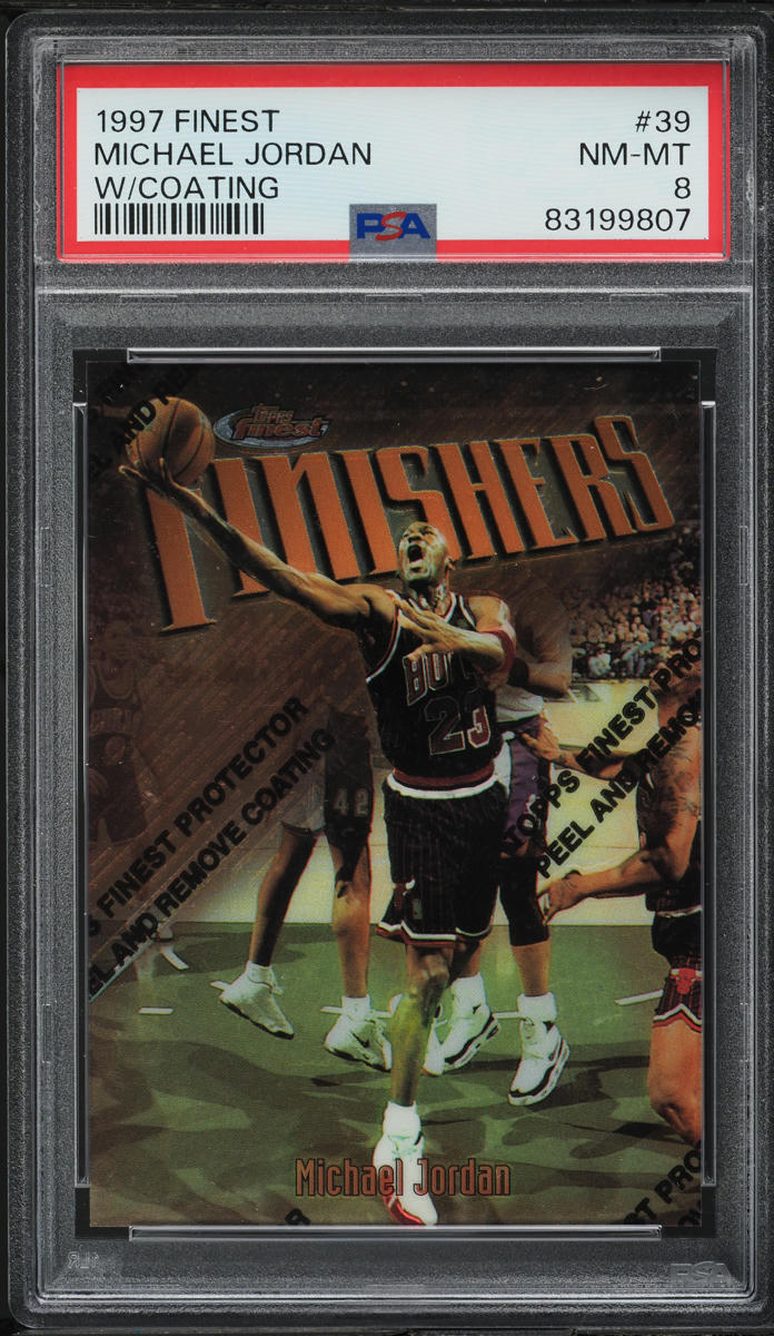 1997 Finest Basketball w/ Coating Michael Jordan #39 PSA 8 NM-MT