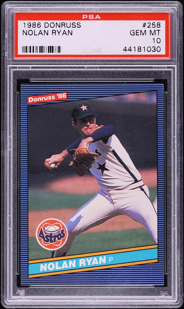 1986 Donruss Nolan Ryan #258 PSA 10 GEM MINT
