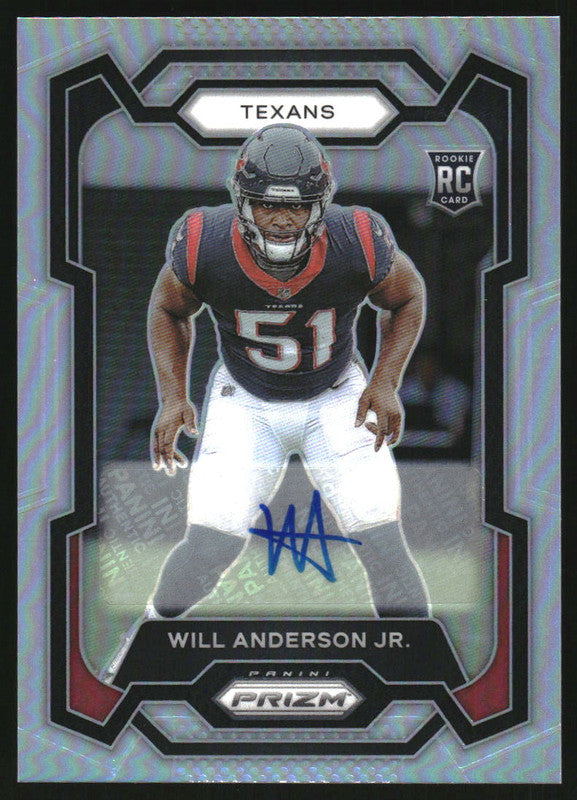 2023 Panini Prizm Autographs Silver #342 Will Anderson Jr. Autograph RC Auto