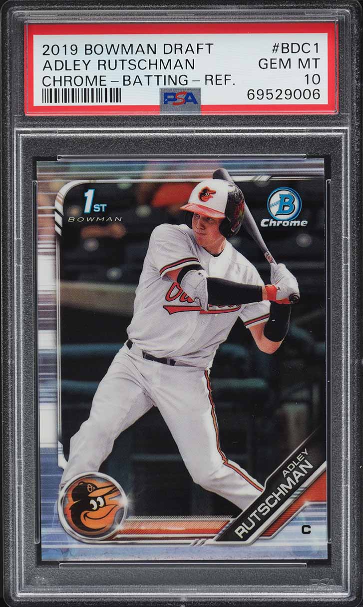 2019 Bowman Chrome Draft Refractor Adley Rutschman ROOKIE #BDC-1 PSA 10 GEM MINT