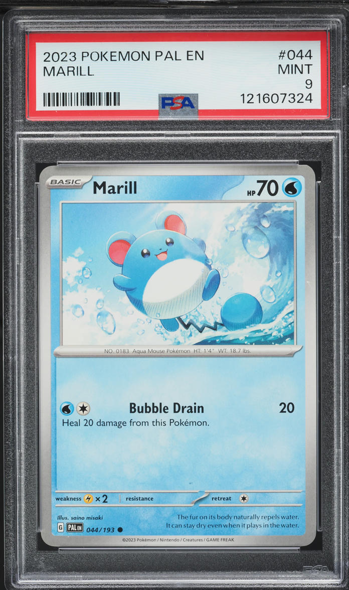 2023 Pokemon Scarlet & Violet Paldea Evolved Marill #44 PSA 9 MINT
