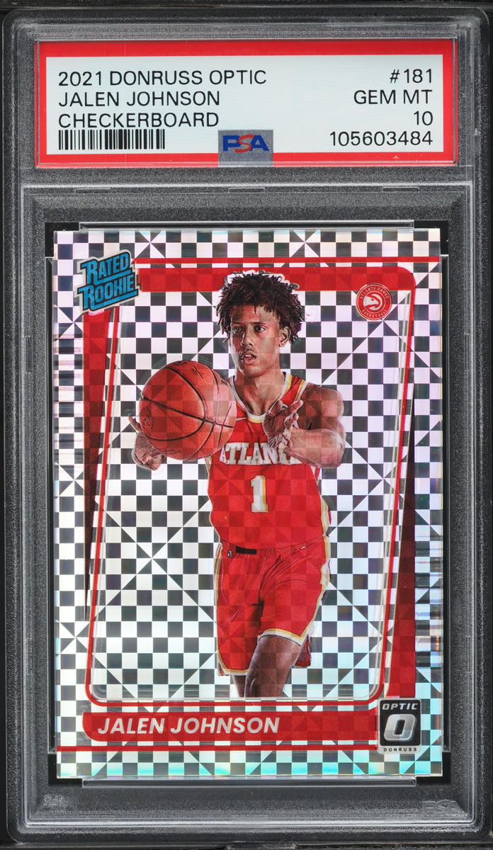 2021 Panini Donruss Optic Checkerboard Jalen Johnson ROOKIE #181 PSA 10 GEM MINT