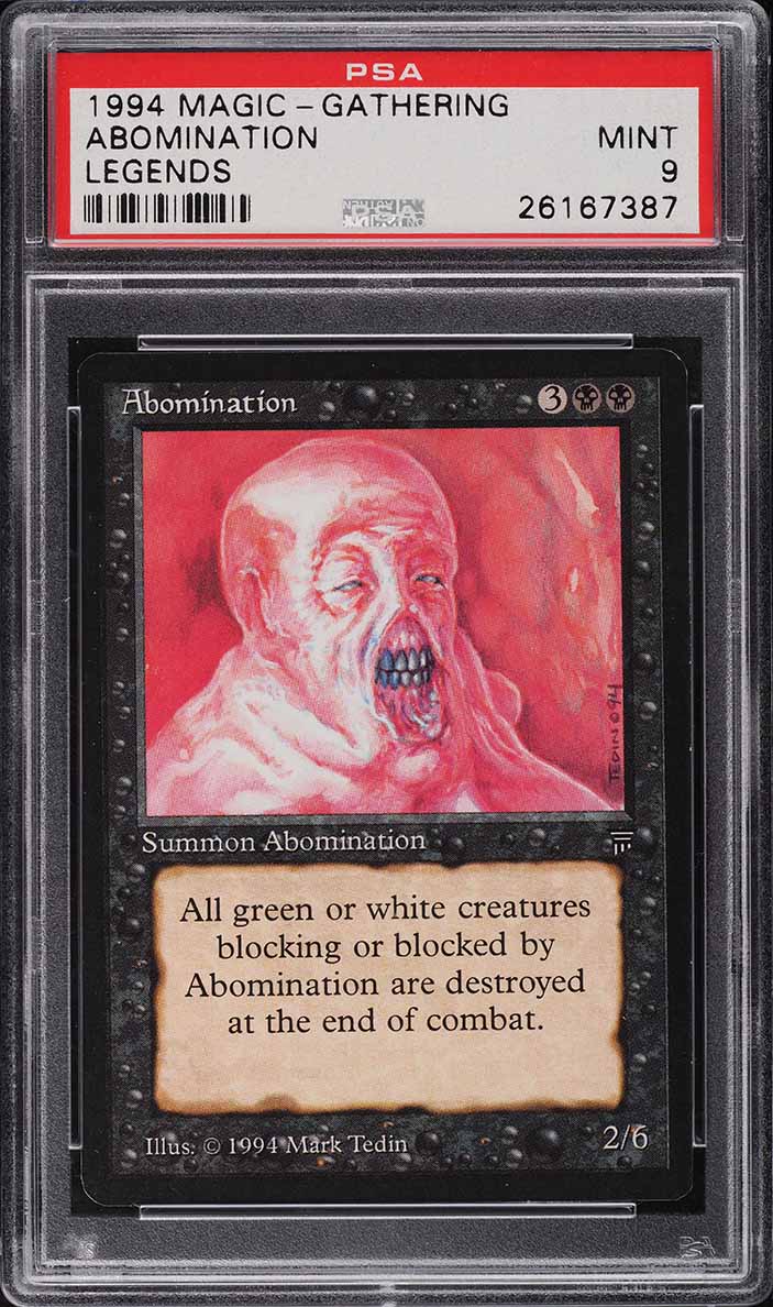 1994 Magic The Gathering MTG Legends Abomination U K PSA 9 MINT