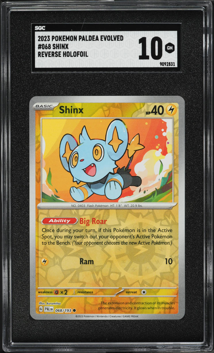 2023 Pokemon SV Paldea Evolved Reverse Holo Shinx #68 SGC 10 GEM MINT