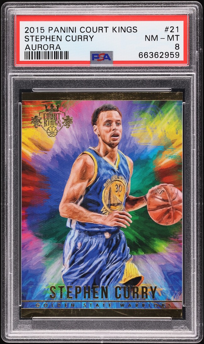 2015 Panini Court Kings Aurora Stephen Curry #21 PSA 8 NM-MT