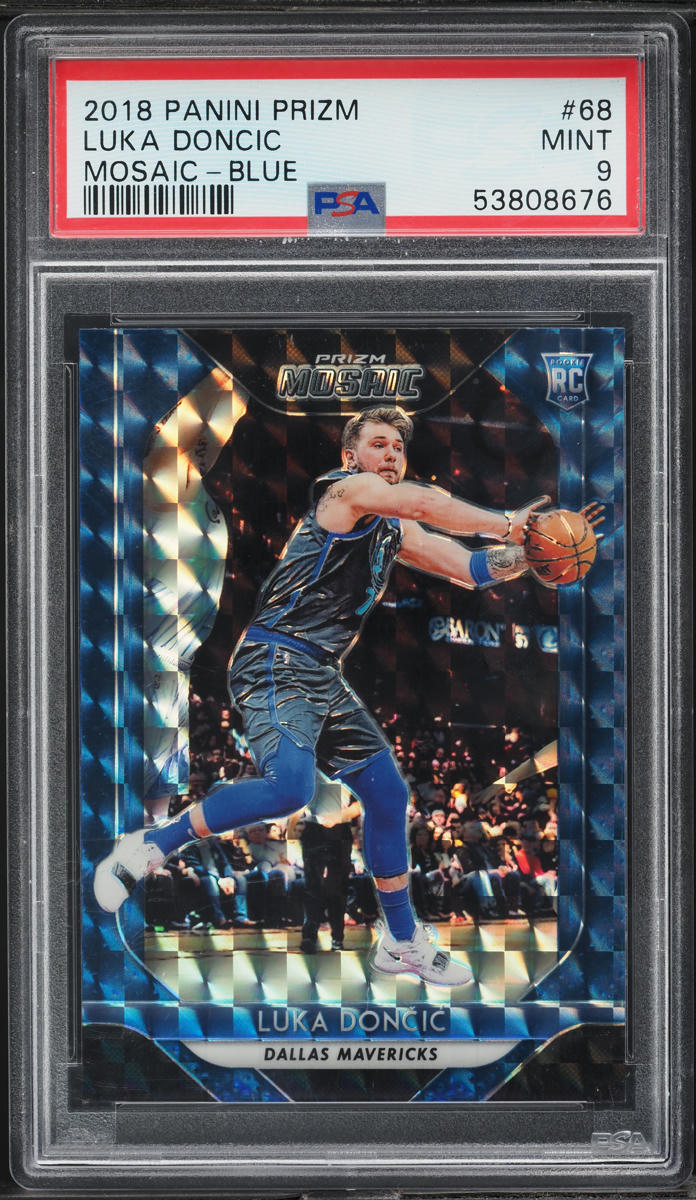 2018 Panini Prizm Mosaic Blue Luka Doncic ROOKIE #68 PSA 9 MINT