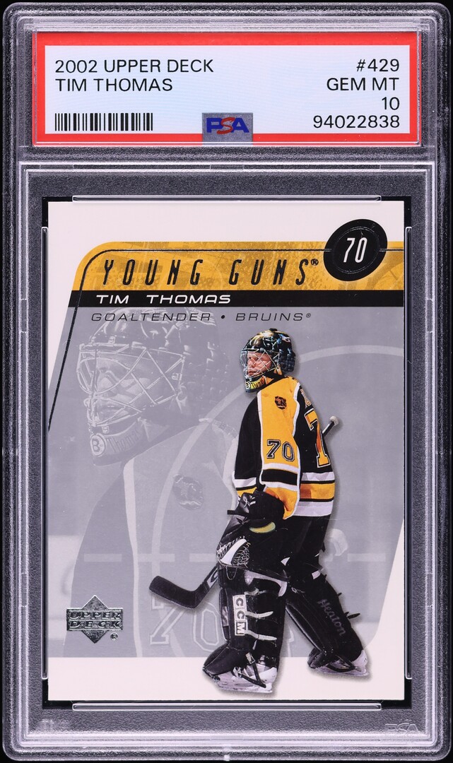 2002 Upper Deck Young Guns Tim Thomas ROOKIE #429 PSA 10 GEM MINT