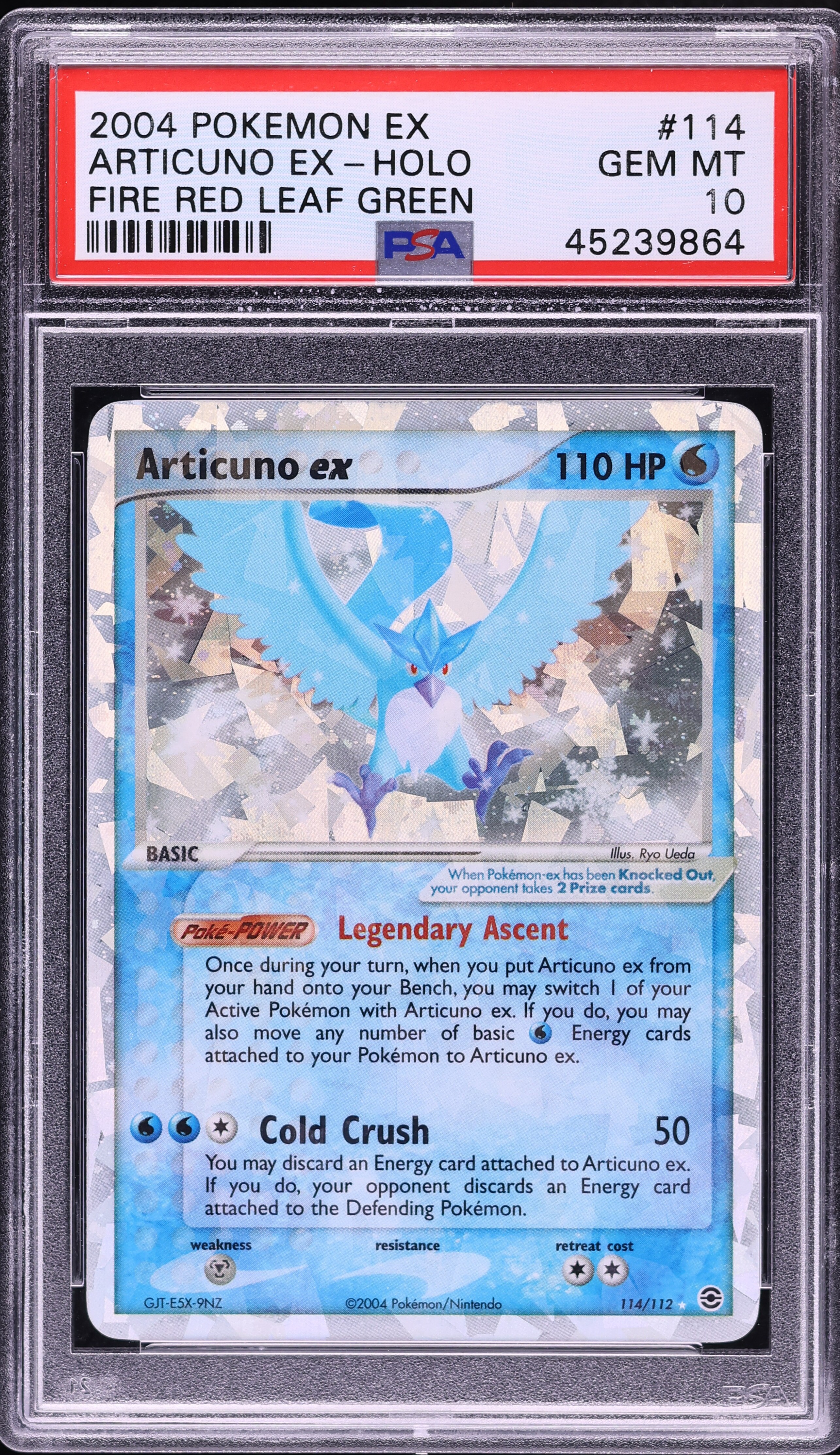2004 Pokemon EX Fire Red & Leaf Green Holo Articuno ex #114 PSA 10 GEM MINT