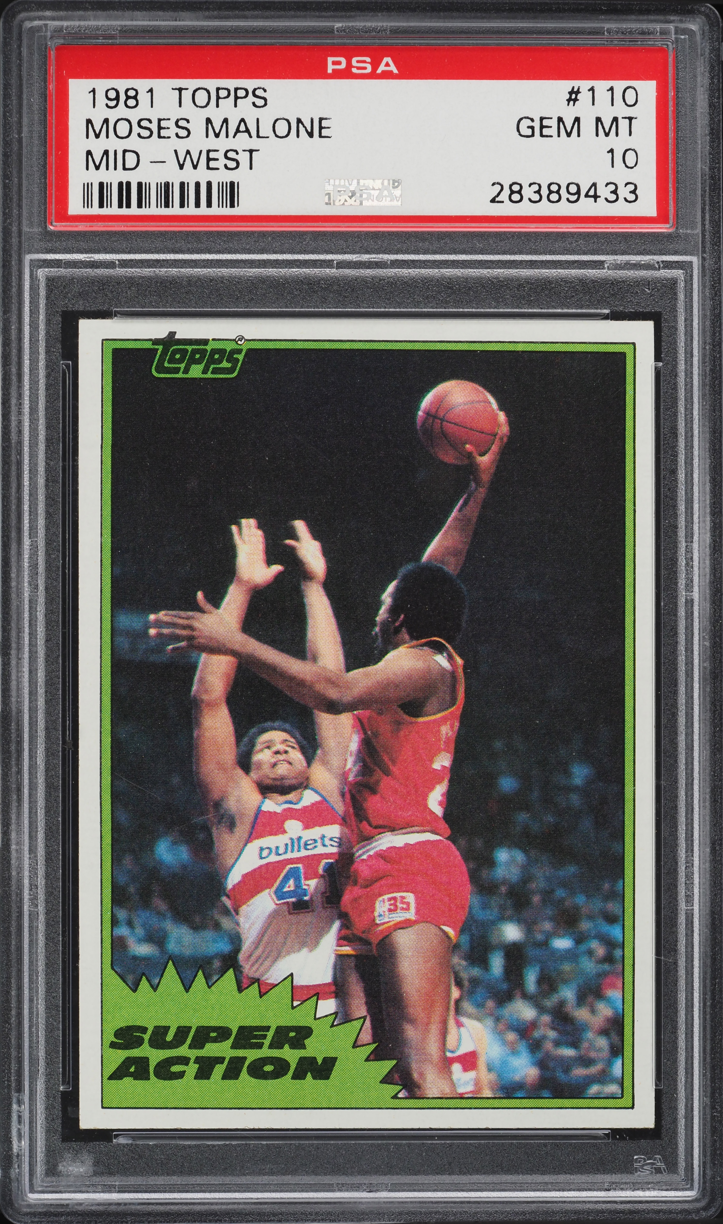 1981 Topps Basketball Moses Malone MID-WEST #110 PSA 10 GEM MINT