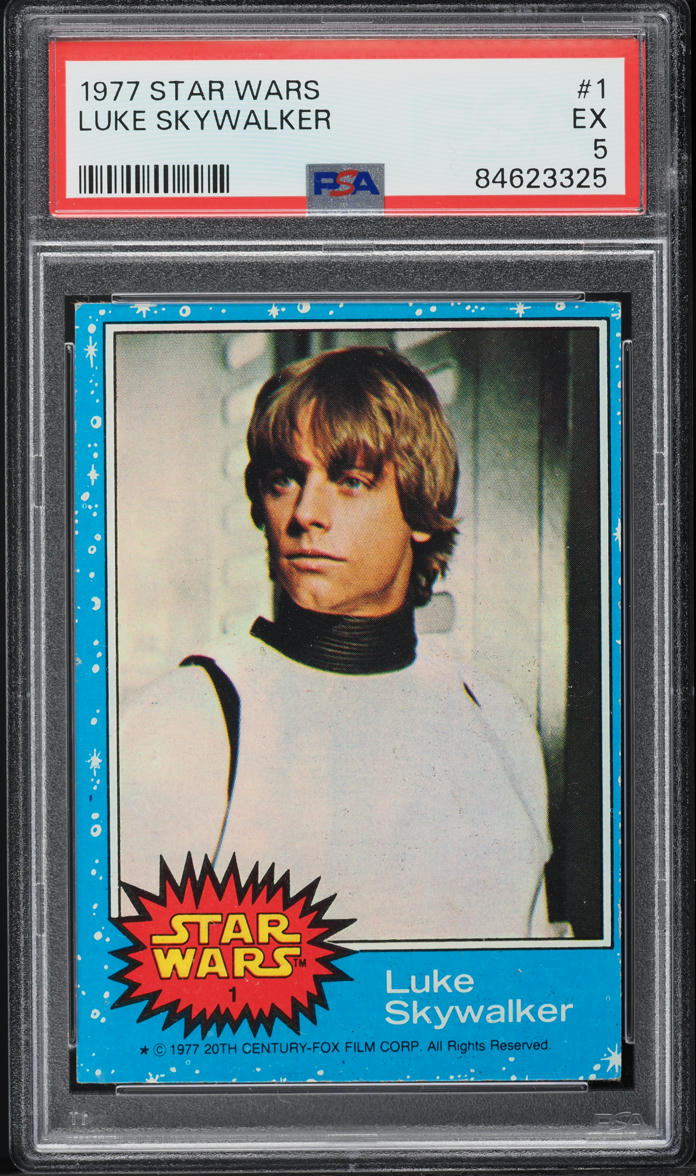 1977 Topps Star Wars Luke Skywalker #1 PSA 5 EX