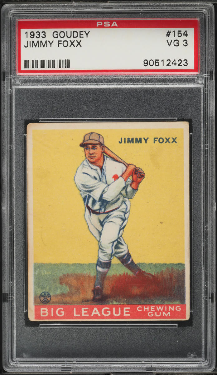 1933 Goudey Jimmy Foxx #154 PSA 3 VG