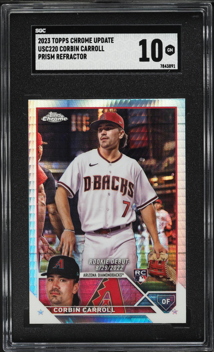2023 Topps Chrome Update Prism Refractor Corbin Carroll ROOKIE #USC220 SGC 10