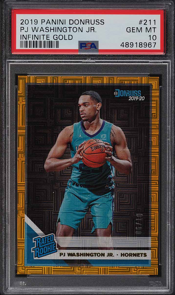 2019 Donruss Infinite Gold PJ Washington Jr. ROOKIE /10 #211 PSA 10 GEM MINT