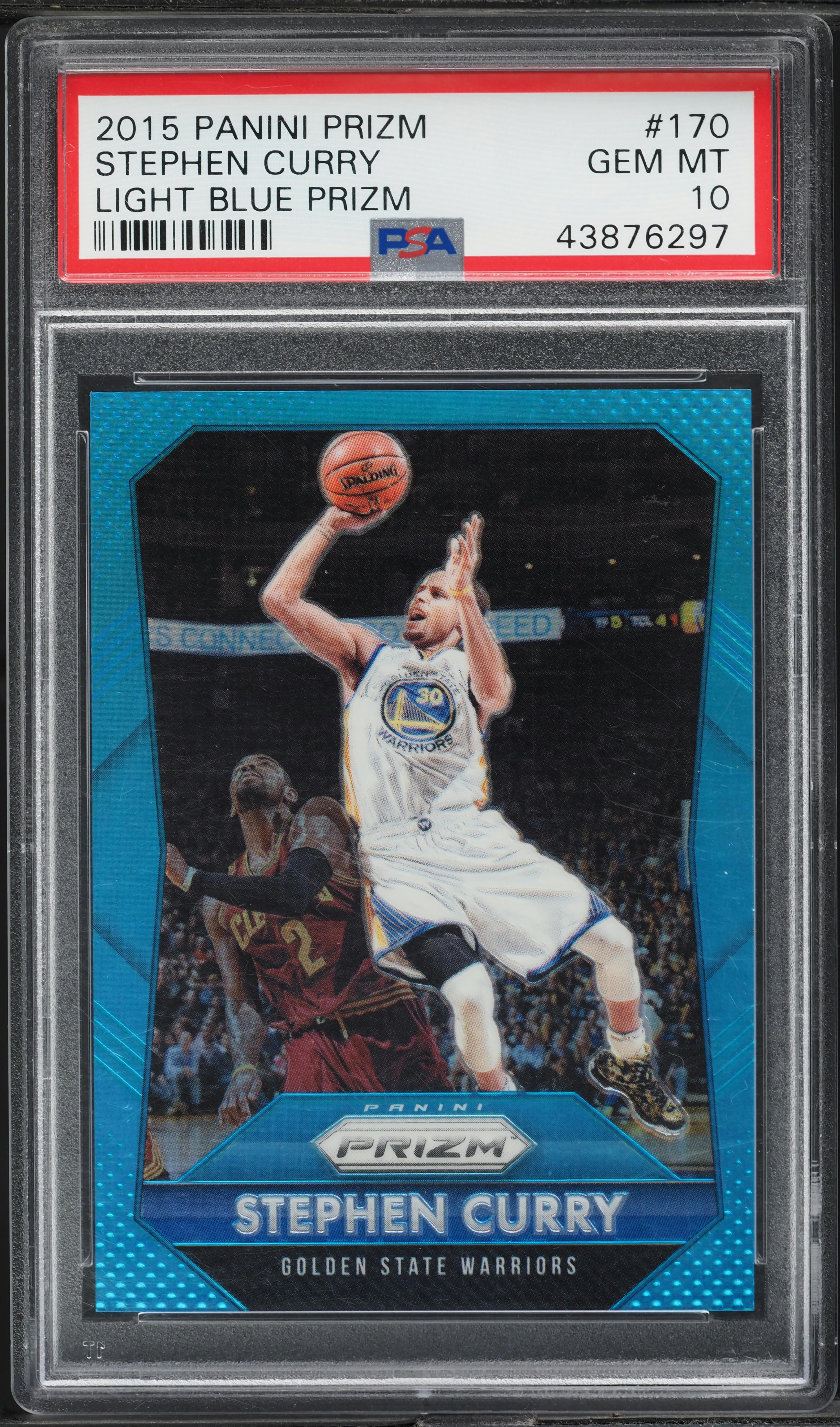 2015 Panini Prizm Light Blue Stephen Curry /199 #170 PSA 10 GEM MINT