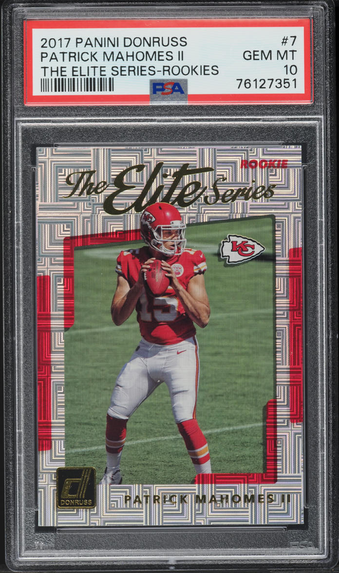 2017 Donruss The Elite Series Patrick Mahomes II ROOKIE #7 PSA 10 GEM MINT