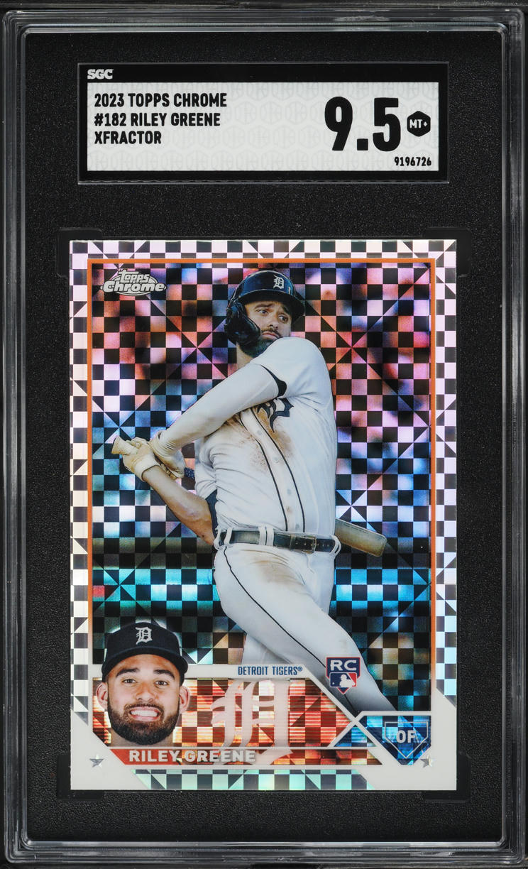 2023 Topps Chrome Xfractor Riley Greene ROOKIE #182 SGC 9.5 MINT+