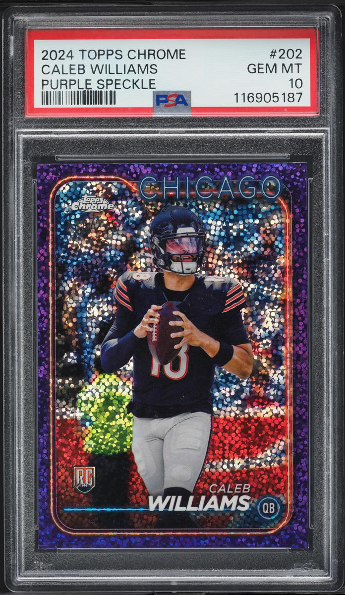 2024 Topps Chrome Purple Speckle Caleb Williams ROOKIE /275 #202 PSA 10 GEM MINT