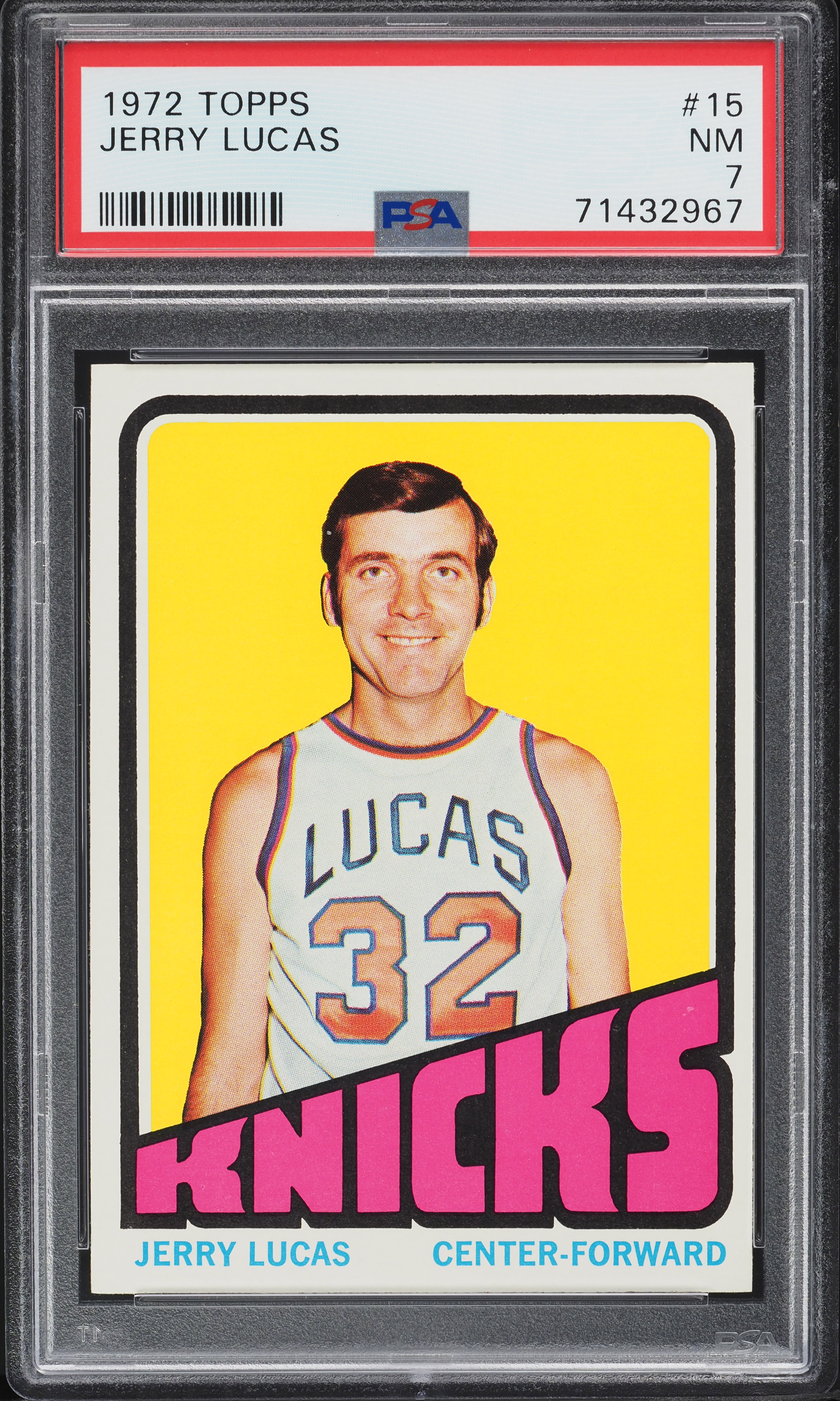 1972 Topps Basketball Jerry Lucas #15 PSA 7 NRMT