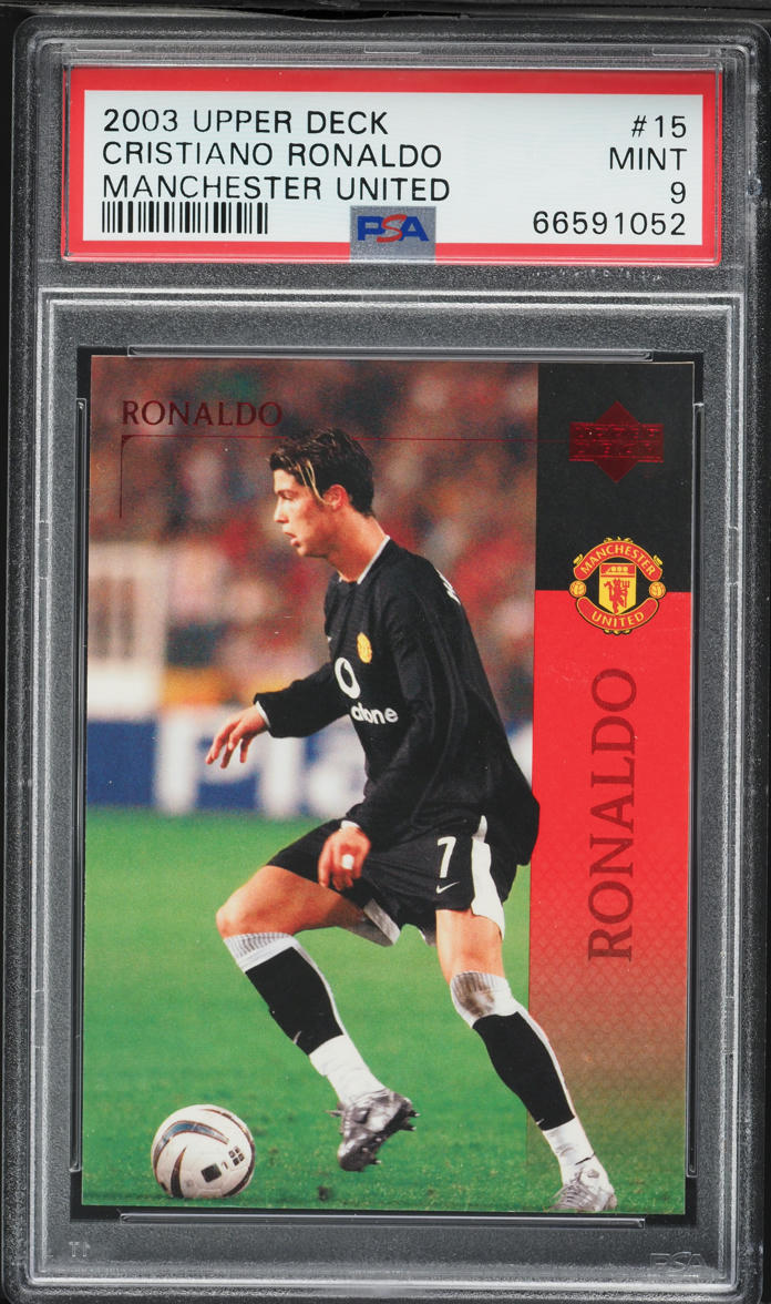 2003 Upper Deck Manchester United Cristiano Ronaldo ROOKIE #15 PSA 9 MINT