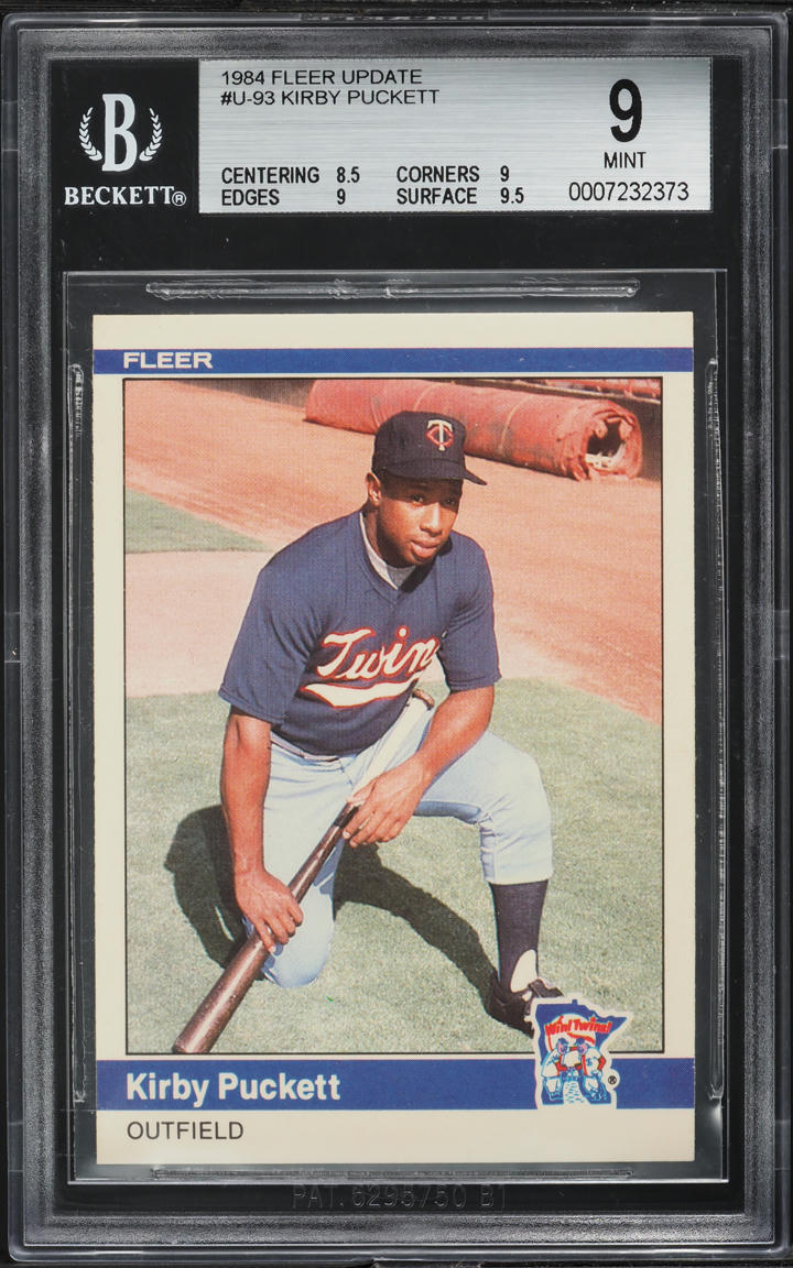 1984 Fleer Update Kirby Puckett ROOKIE #U-93 BGS 9 MINT
