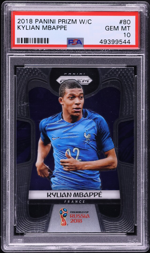 2018 Panini Prizm World Cup Kylian Mbappe ROOKIE #80 PSA 10 GEM MINT