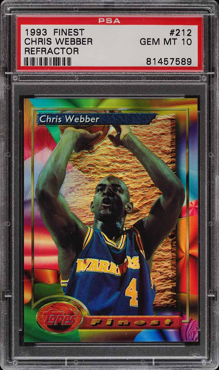 1993 Finest Refractor Chris Webber ROOKIE #212 PSA 10 GEM MINT