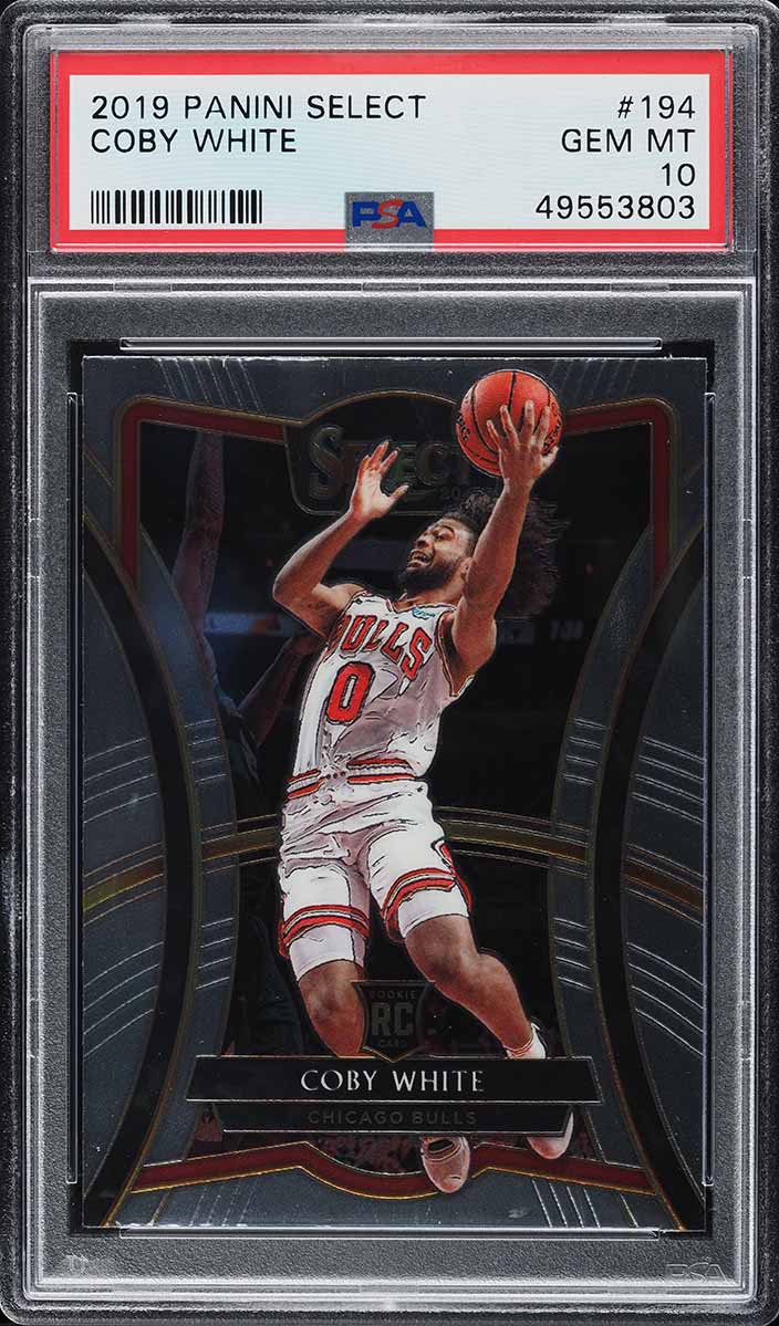 2019 Select Premier Level Coby White ROOKIE #194 PSA 10 GEM MINT