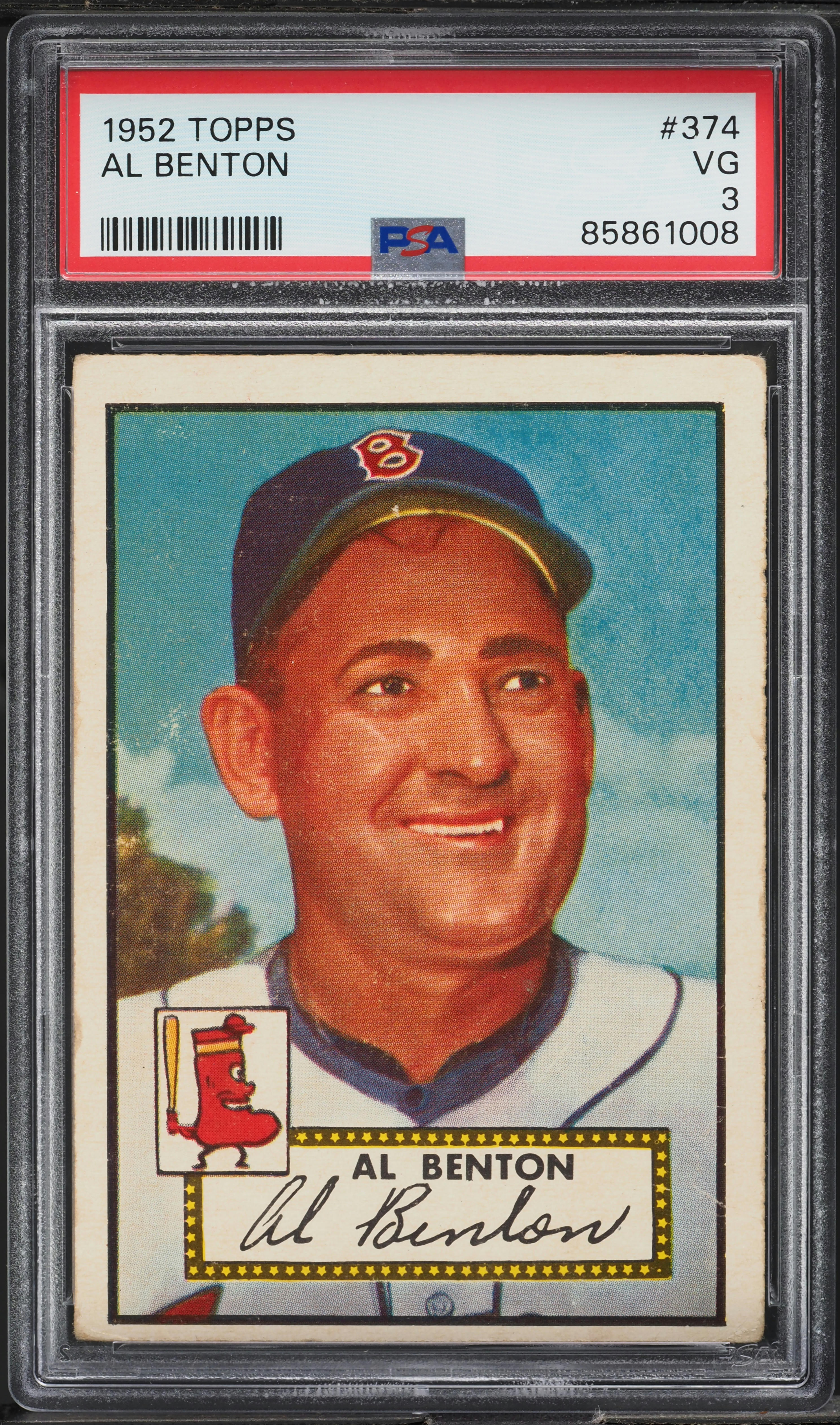 1952 Topps Al Benton #374 PSA 3 VG