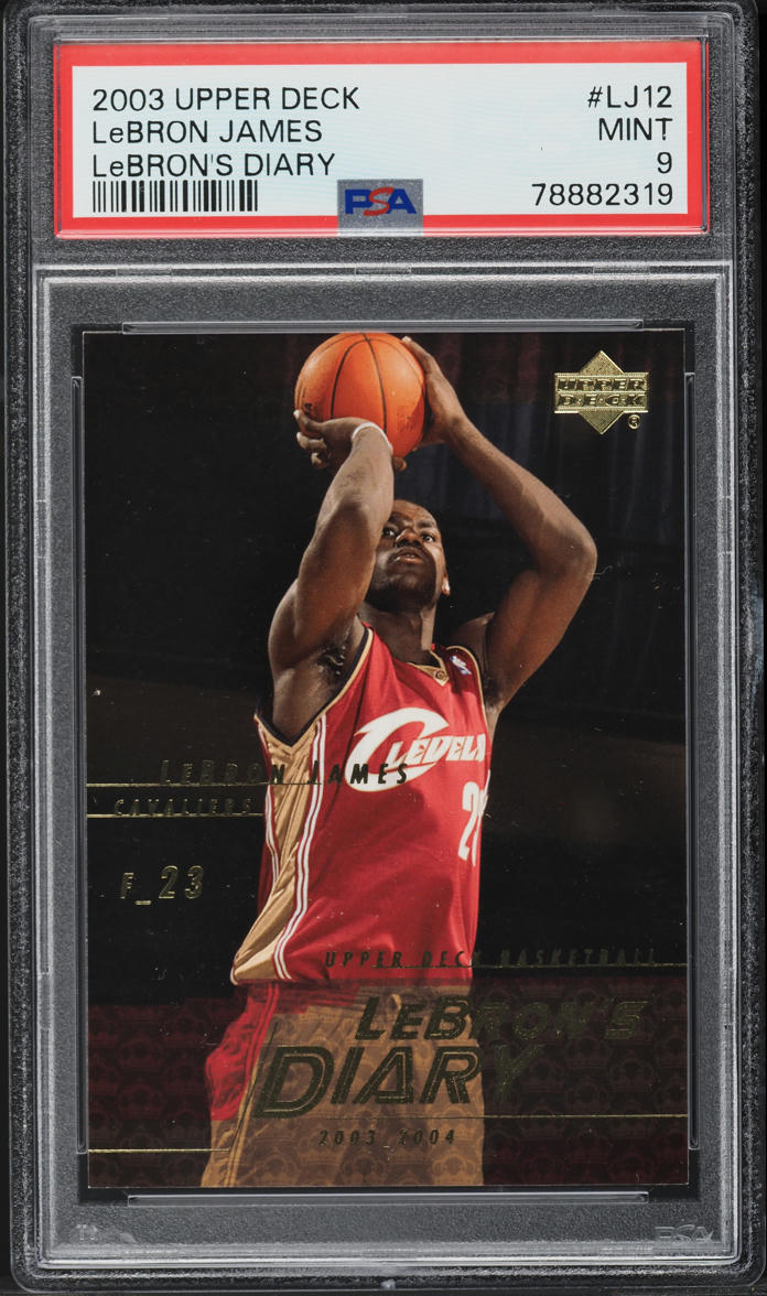 2003 Upper Deck Diary LeBron James ROOKIE #LJ12 PSA 9 MINT