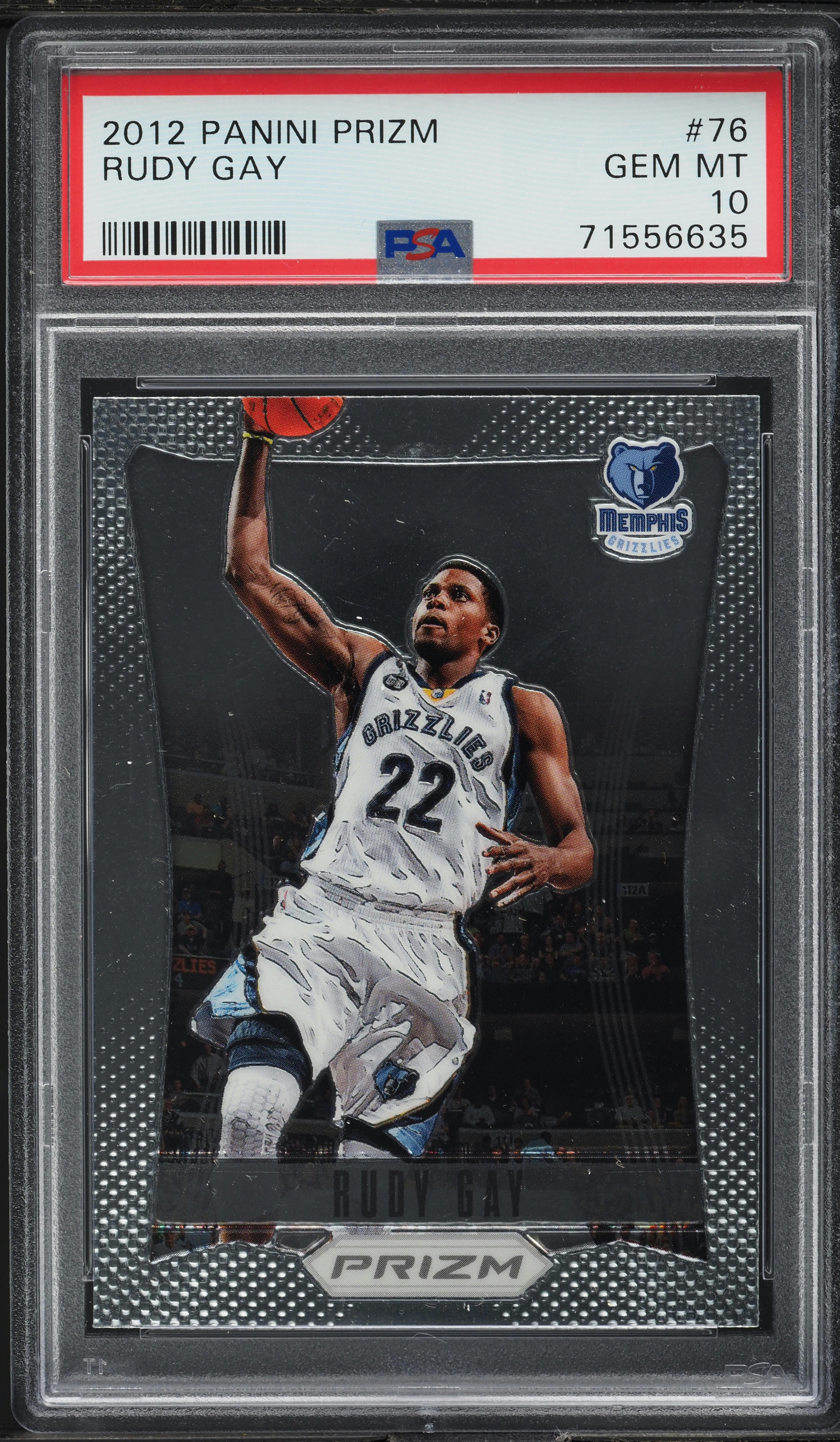 2012 Panini Prizm Rudy Gay #76 PSA 10 GEM MINT