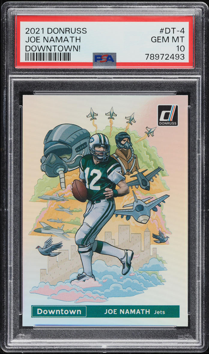 2021 Donruss Downtown! Joe Namath #DT-4 PSA 10 GEM MINT
