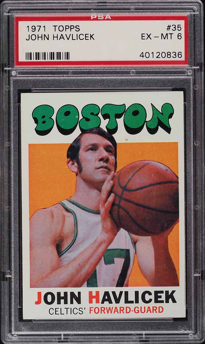 1971 Topps Basketball John Havlicek #35 PSA 6 EXMT