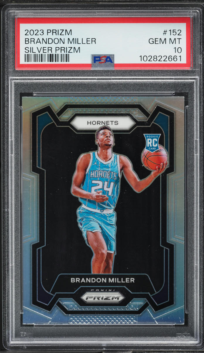 2023 Panini Prizm Silver Brandon Miller ROOKIE #152 PSA 10 GEM MINT