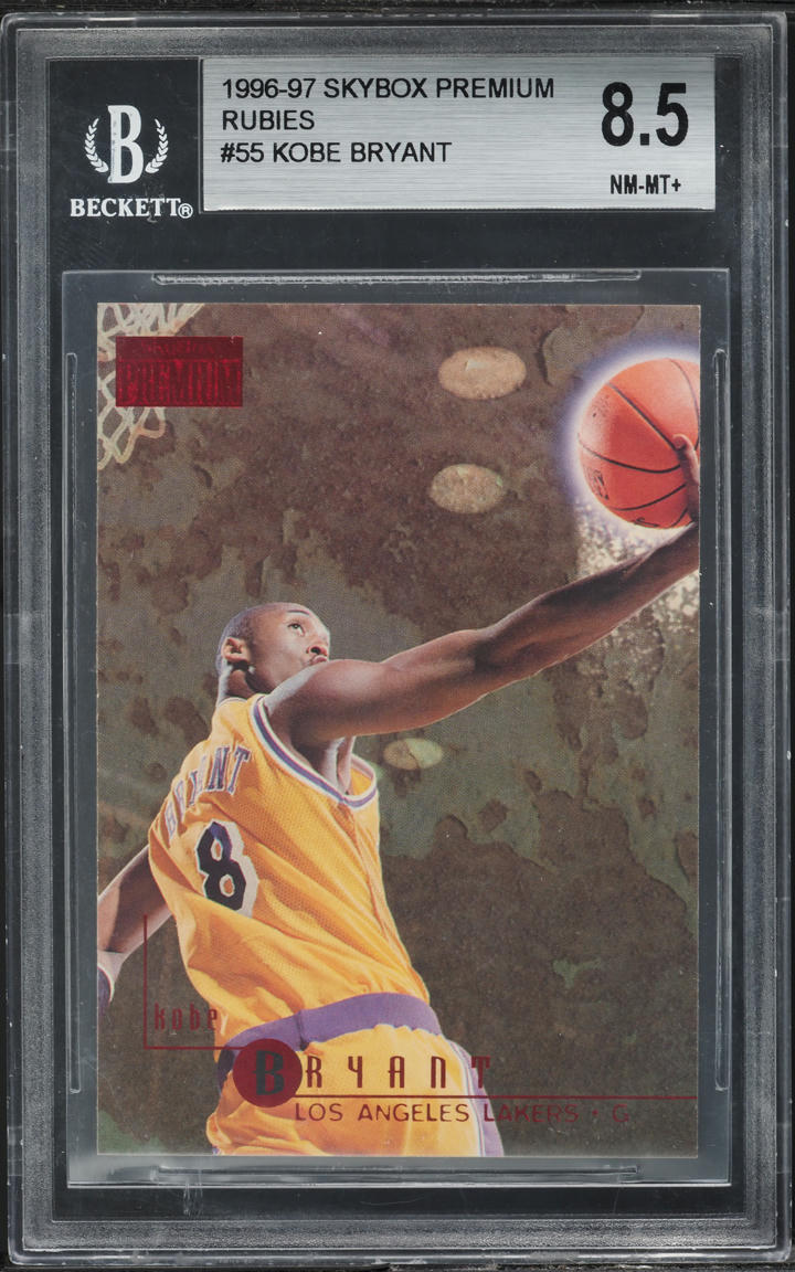 1996 Skybox Premium Rubies Kobe Bryant ROOKIE #55 BGS 8.5 NM-MT+