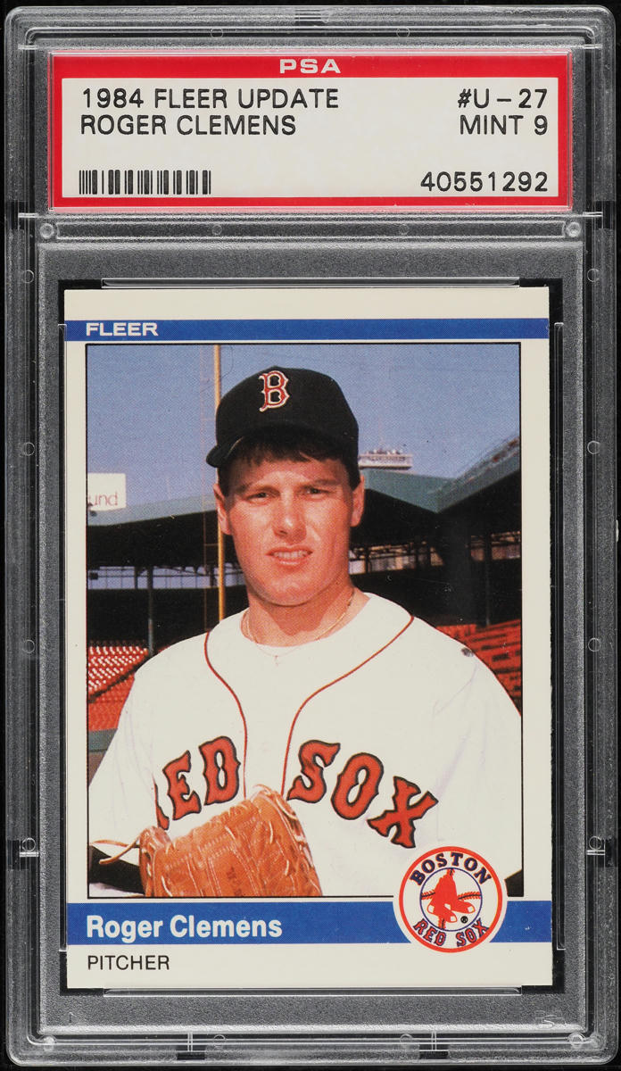 1984 Fleer Update Roger Clemens ROOKIE #27 PSA 9 MINT