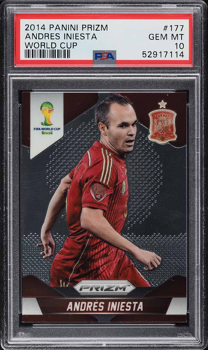 2014 Panini Prizm World Cup Andres Iniesta #177 PSA 10 GEM MINT