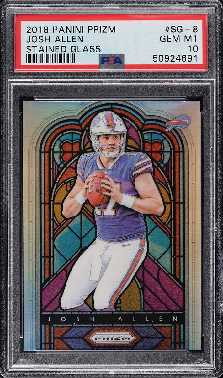 2018 Panini Prizm Stained Glass Josh Allen ROOKIE RC #SG-8 PSA 10 GEM MINT