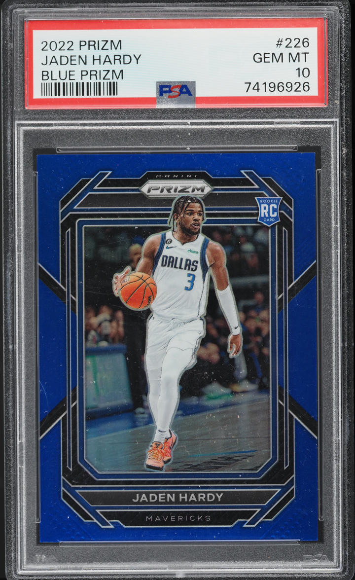 2022 Panini Prizm Blue Jaden Hardy ROOKIE /199 #226 PSA 10 GEM MINT
