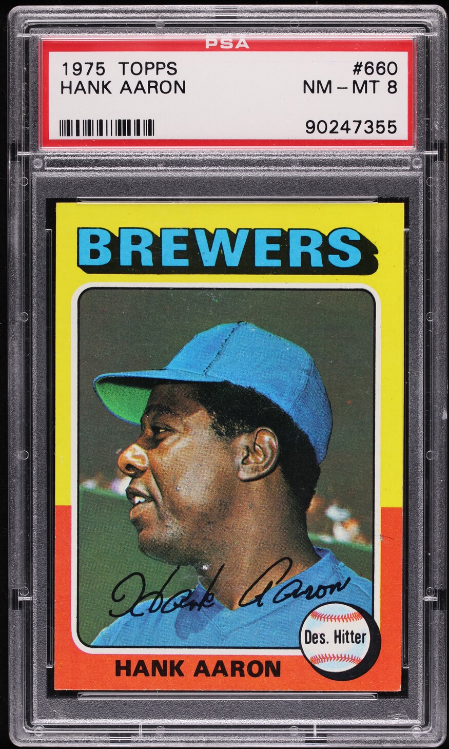 1975 Topps Hank Aaron #660 PSA 8 NM-MT