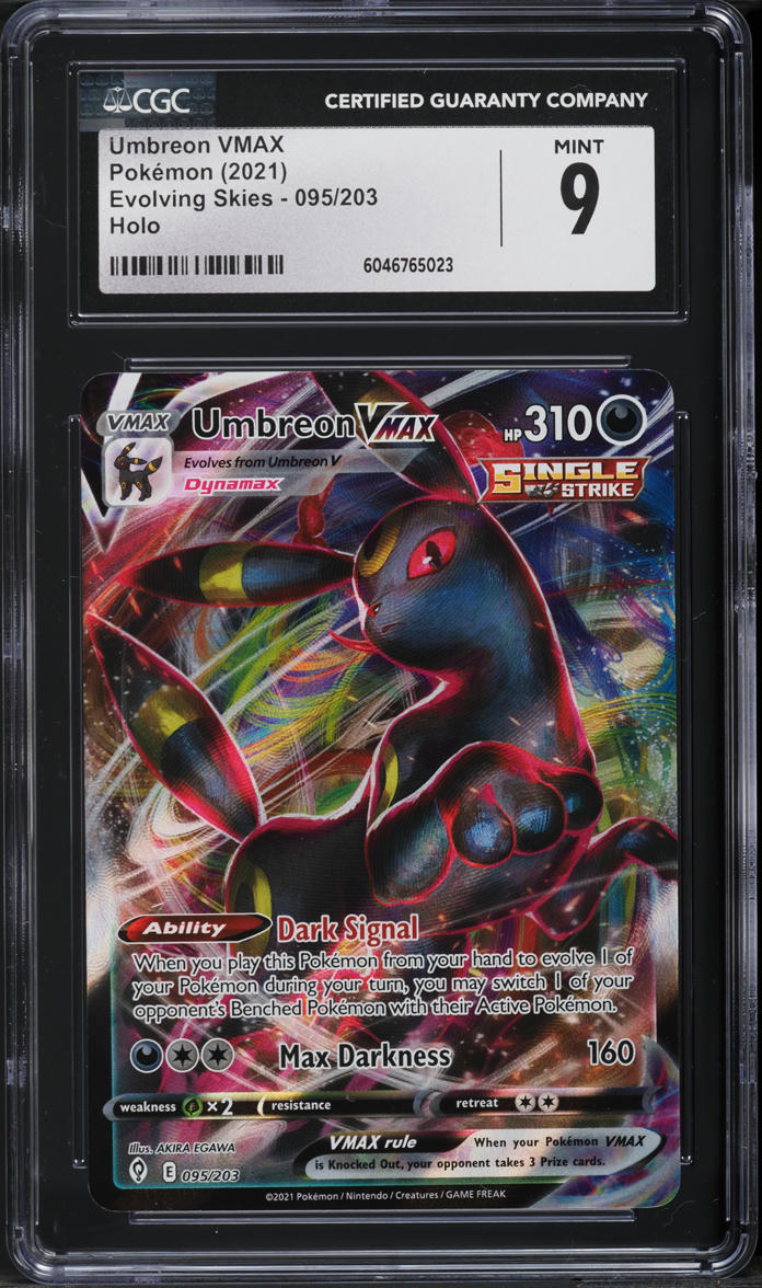 2021 Pokemon Sword & Shield Evolving Skies Umbreon VMAX #95 CGC 9 MINT