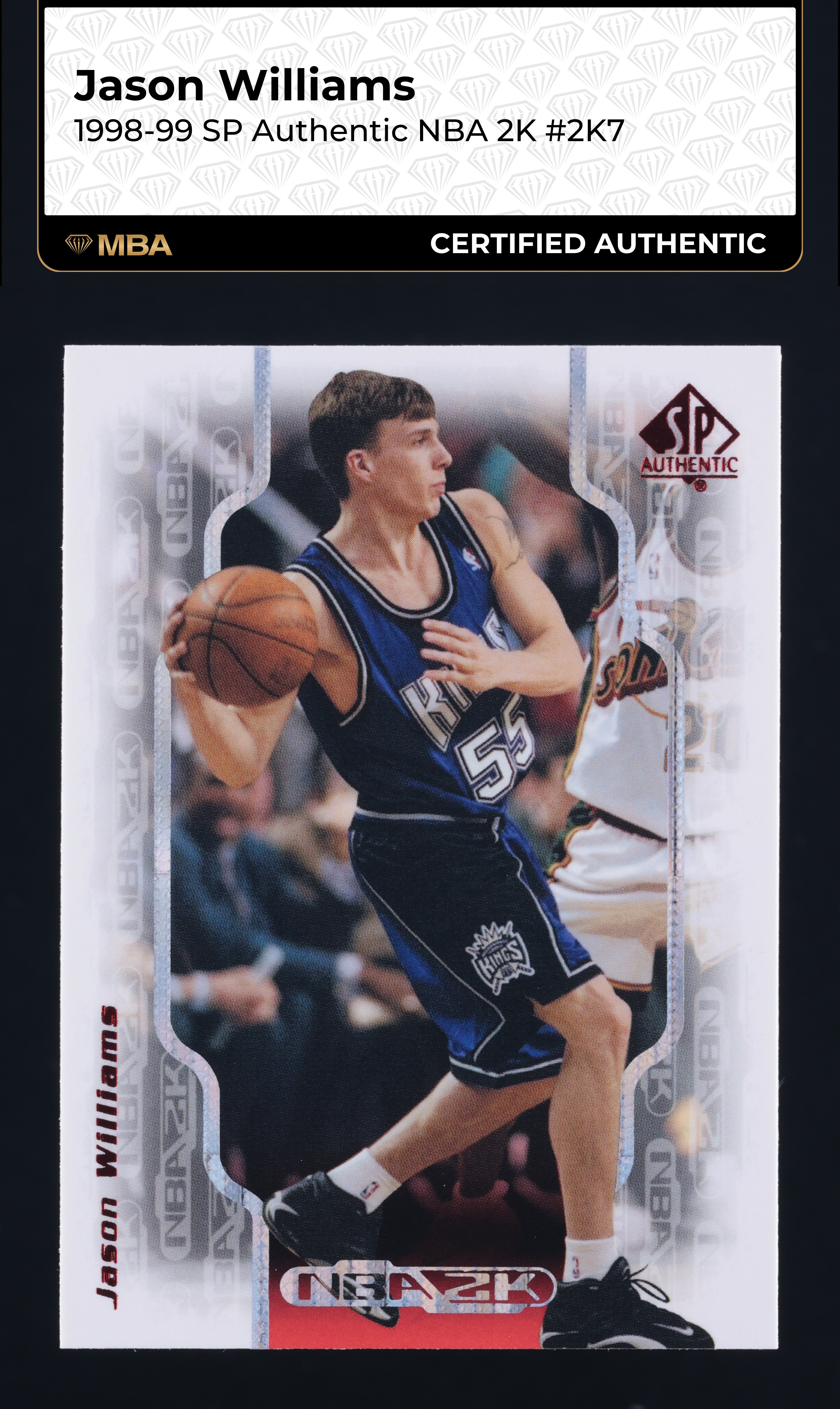 1998 SP Authentic NBA 2K Jason Williams ROOKIE #2K7 MBA AUTH