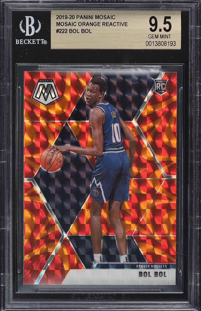 2019 Panini Mosaic Orange Reactive Bol Bol ROOKIE #222 BGS 9.5 GEM MINT